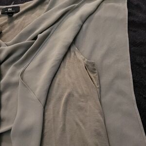 Sleeveless tank with flowing over-scarf